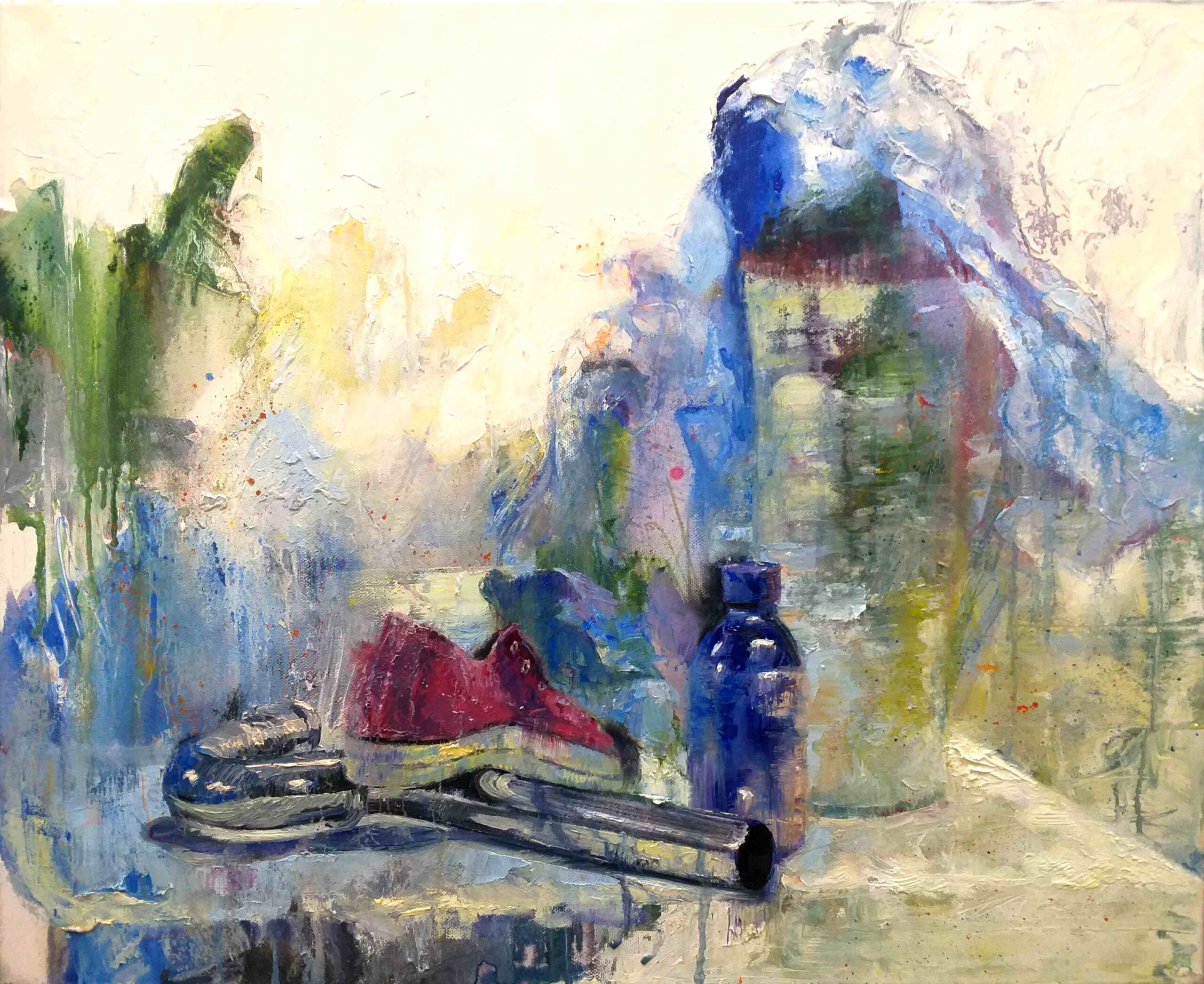 半抽象的な静物画を描く方法/油彩研究⓵ | 旅する画家 Hisa Gemma