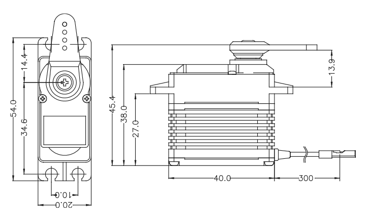 HV ブラシレス ウルトラトルク デジタルサーボ HSB-9380TH(34.0kg/0.14