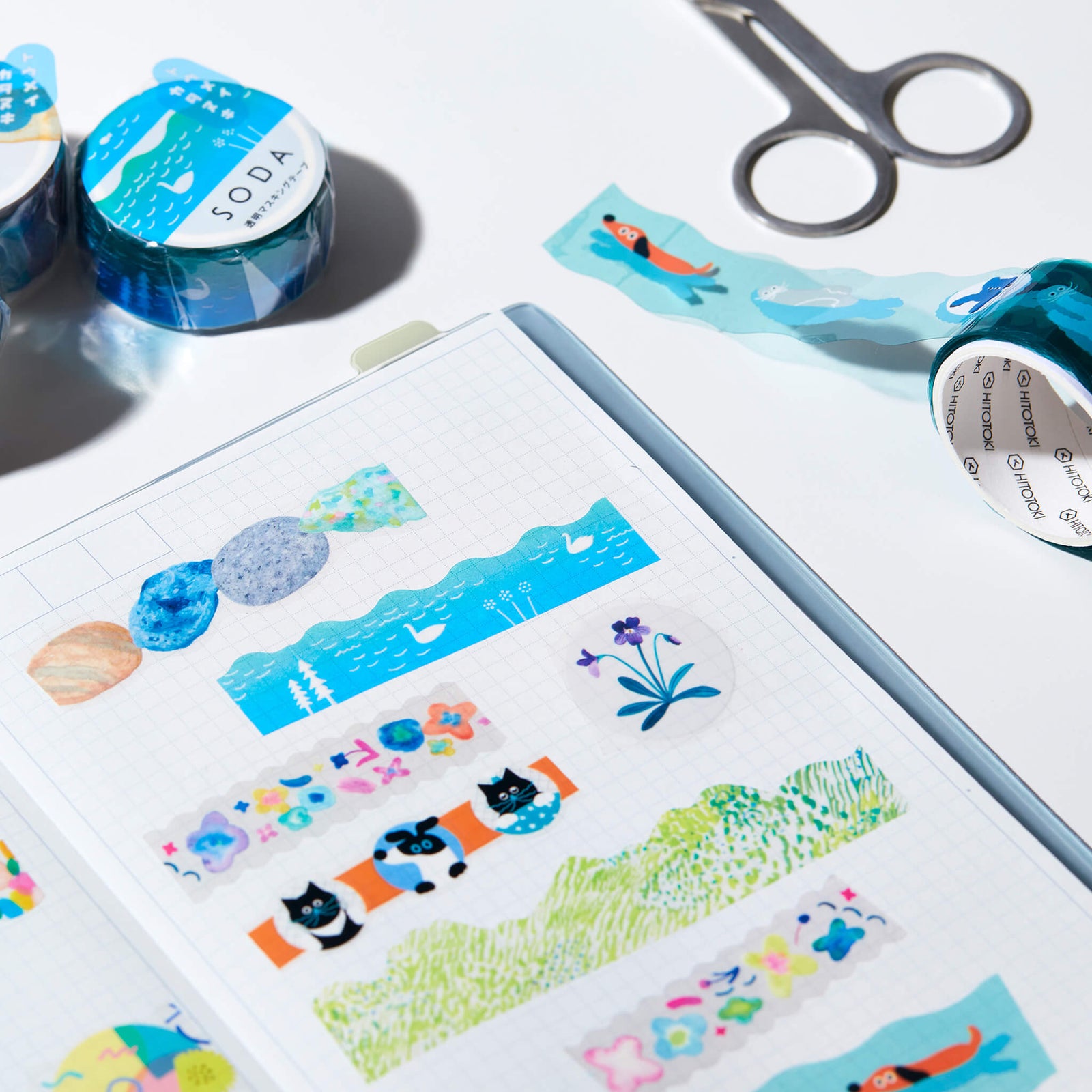 SODA フェイス (15mm) CMTD15-004 (型抜き) 透明 マスキングテープ