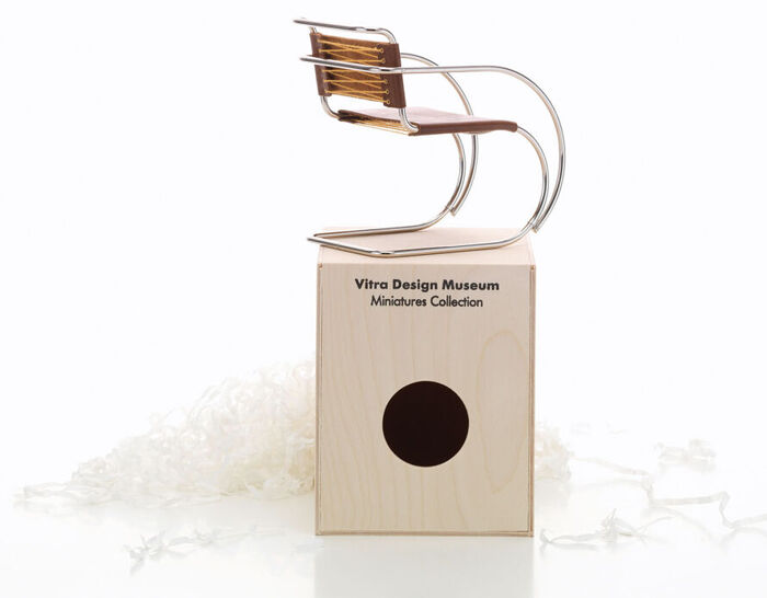 Miniature Mies van der Rohe MR20 Armchair produced by Vitra Design