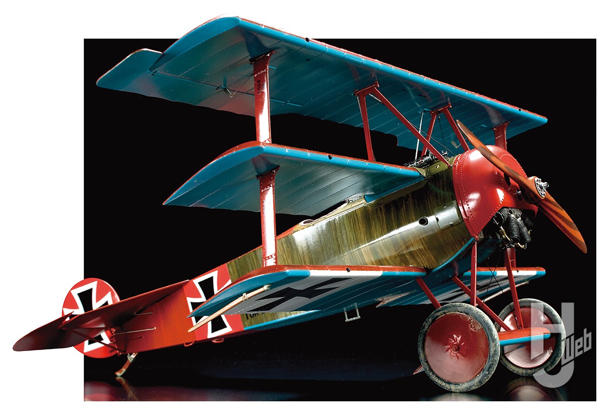 撃墜王の愛機・フォッカー Dr.I 戦闘機をモンモデル1/24ラージスケール