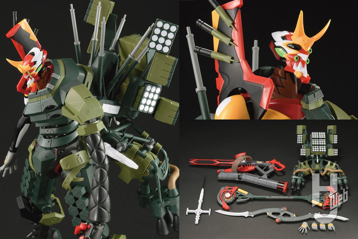 巨大キット「エヴァンゲリオン新2号機α」が全武装付属でプラキット化