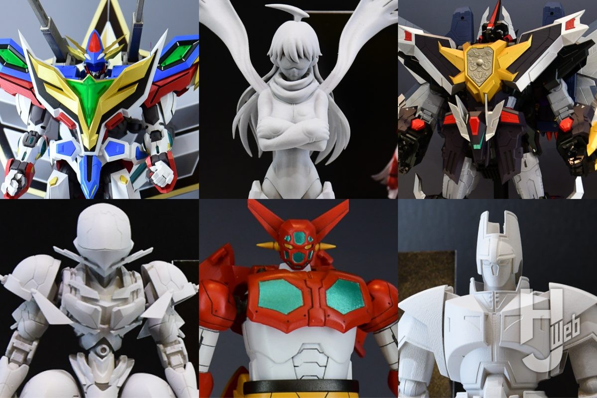 発表された「MODEROID」、「THE合体」シリーズアイテムが多数展示