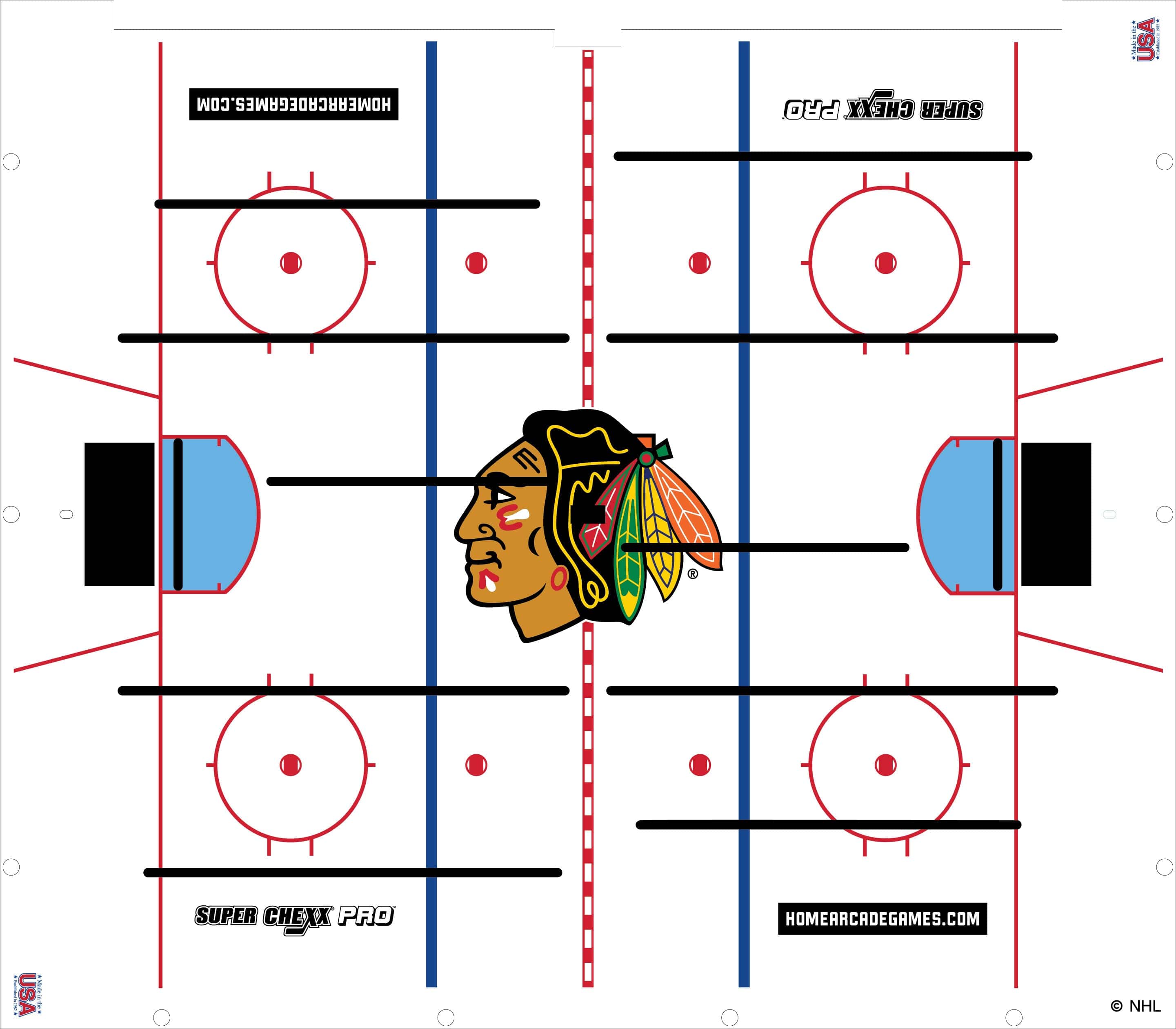 Chicago Blackhawks NHL Super Chexx Pro Bubble Hockey – Home Arcade