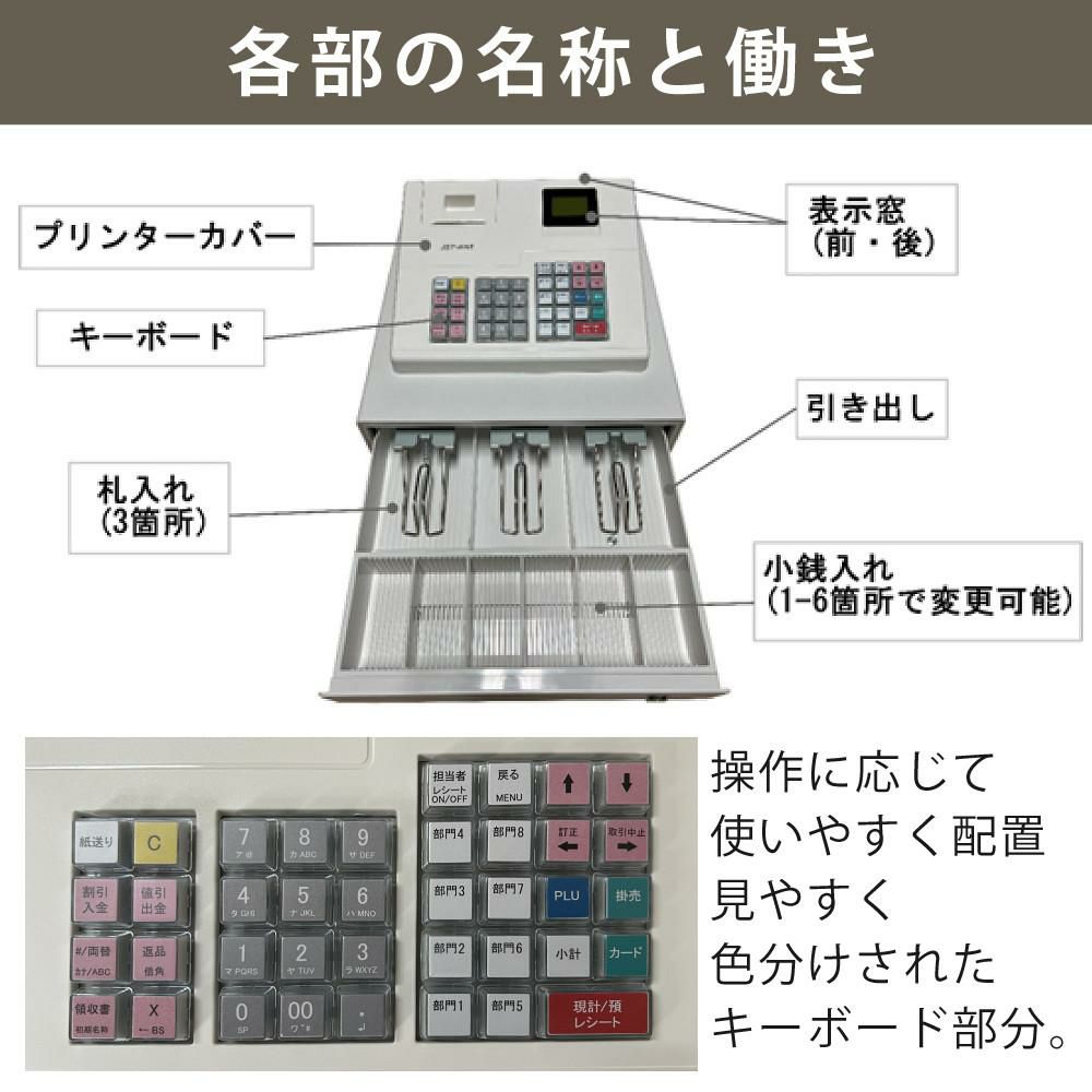 クローバー電子 レジスター 小型 JET-400Z レジロール紙10巻セット