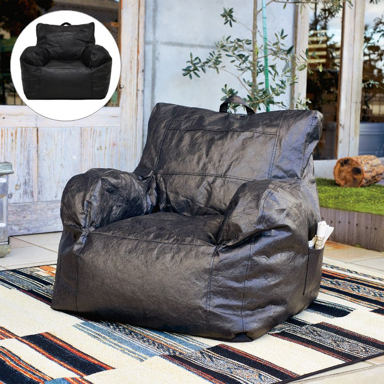 座り心地抜群！ シックなビーズソファ！ ソフラービーズクッション