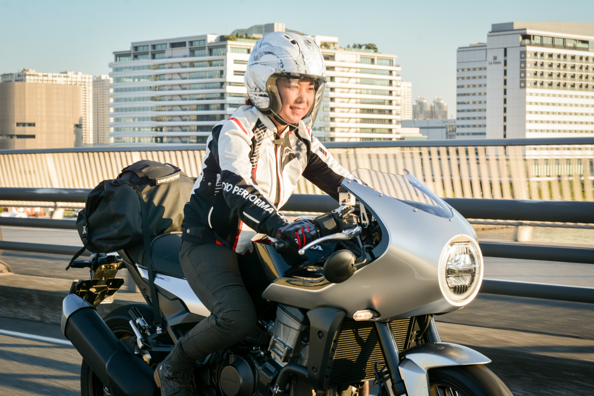 バイクに乗って自分に自信がついた！と語るバイクタレント下川原リサ