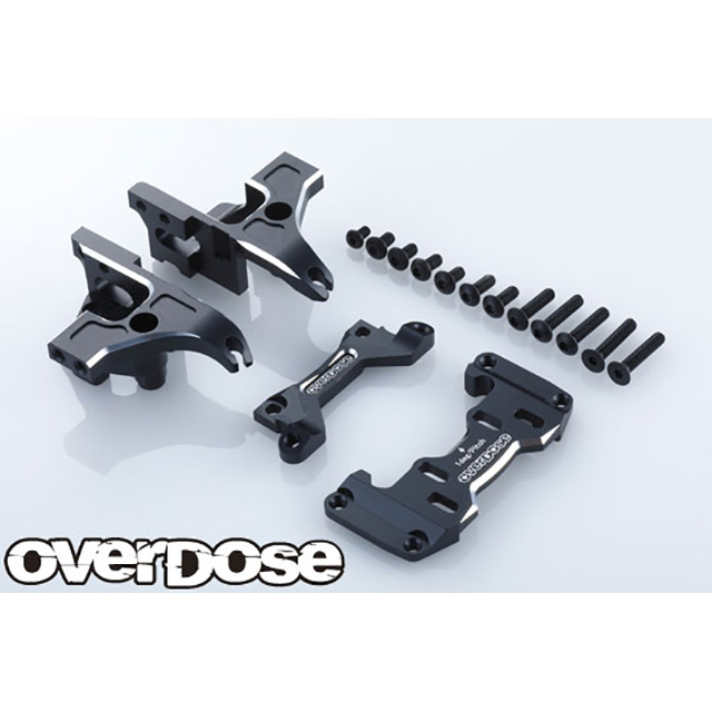 オーバードーズ OVERDOSE アルミサーボマウントセット ブラック