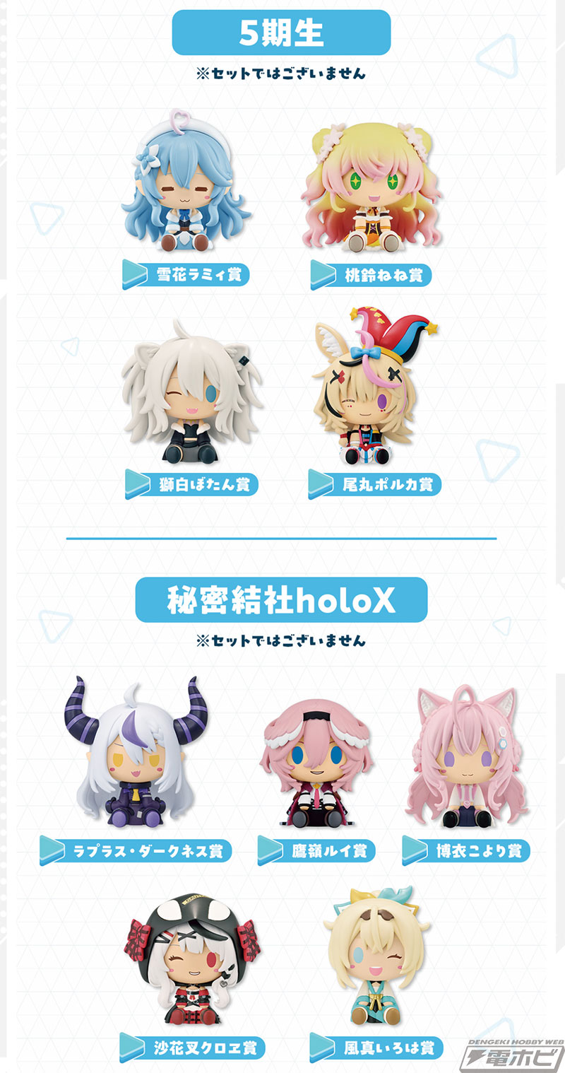 一番くじ ホロライブ ちょこのっこコレクション」が発売決定！0期生