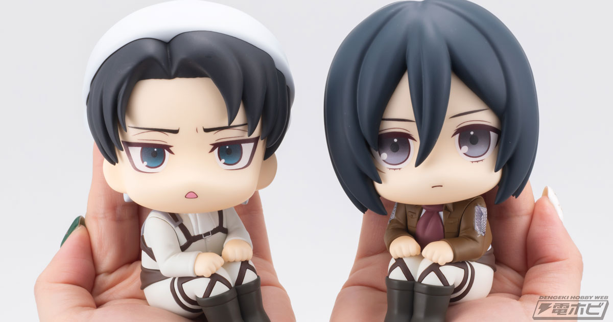 進撃の巨人』リヴァイ お掃除Ver.とミカサが「るかっぷ」シリーズで