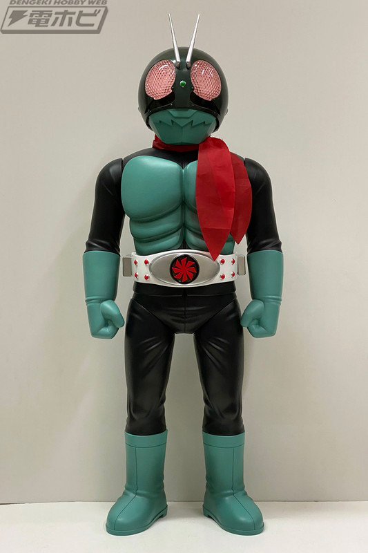 仮面ライダー旧1号が全高80センチのソフビフィギュアに！新シリーズ