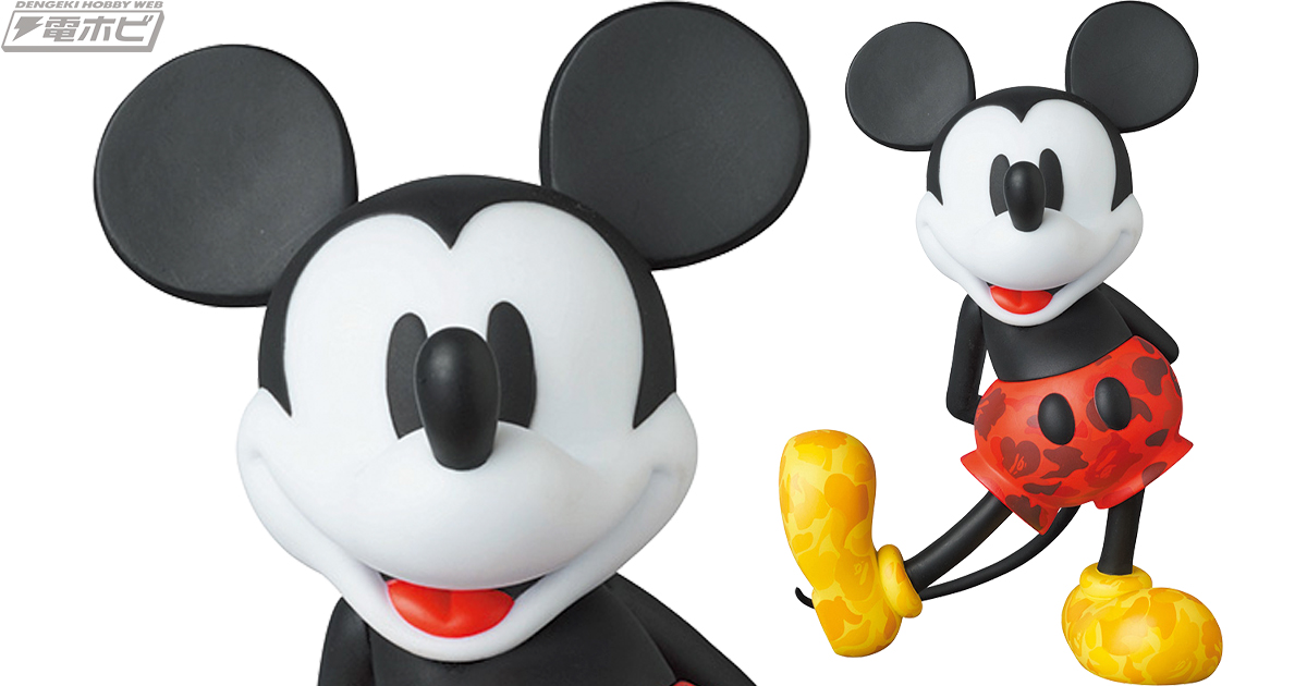 A BATHING APE（R）ABC CAMO柄の「ミッキーマウス」がカラーVer.で完成