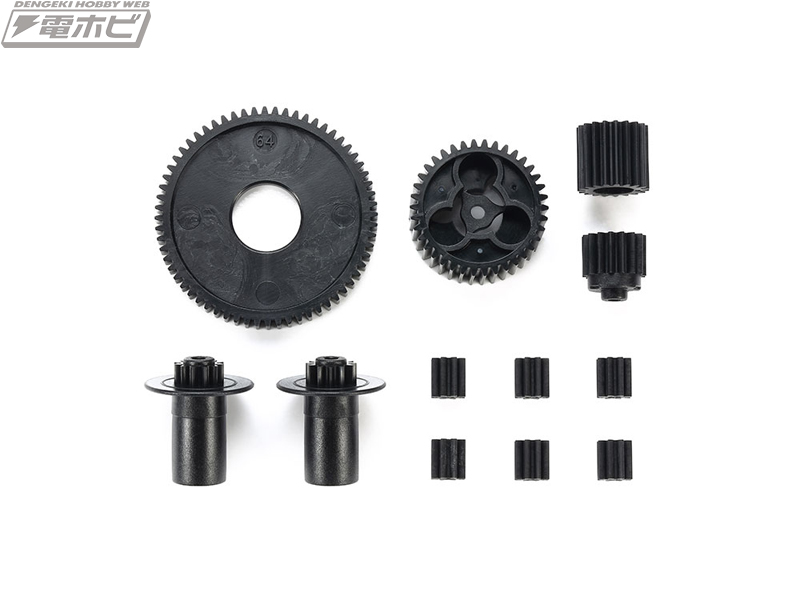 ベアリング、ダンパー、スプリング、ギヤなど、タミヤの電動RCカー