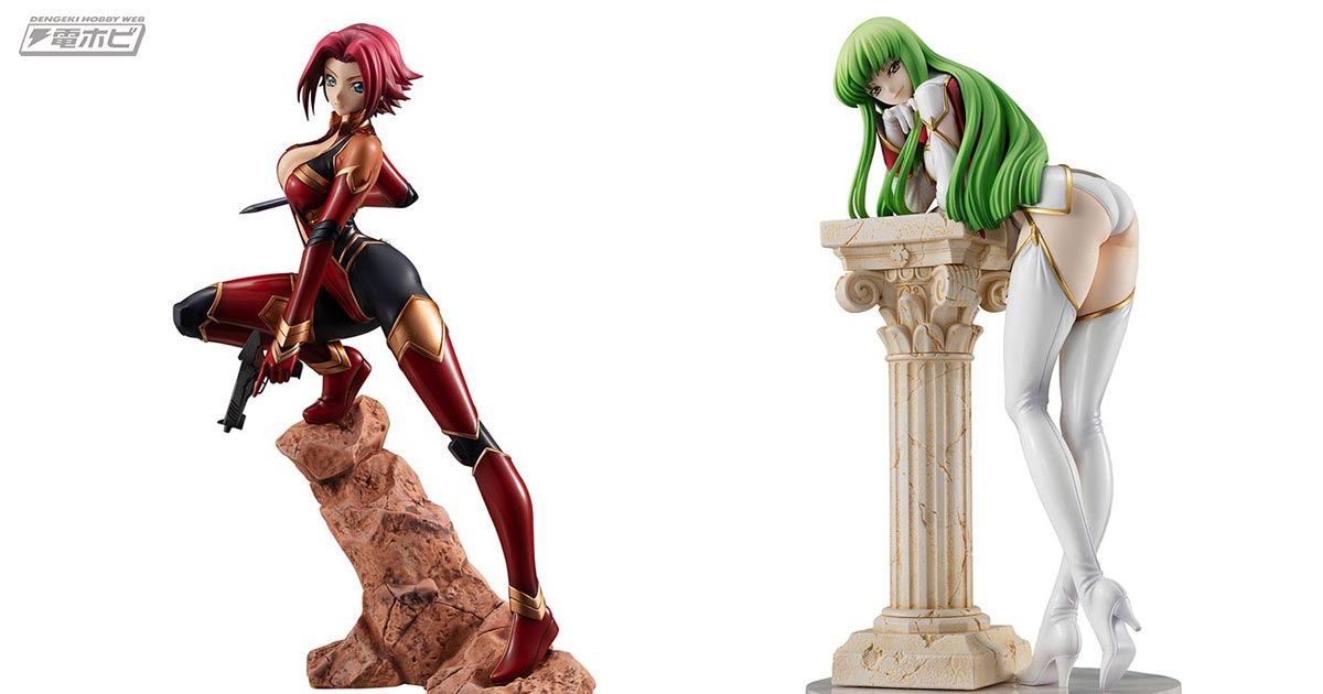 コードギアス』セクシーなパイロットスーツ姿のカレンとC.C.の