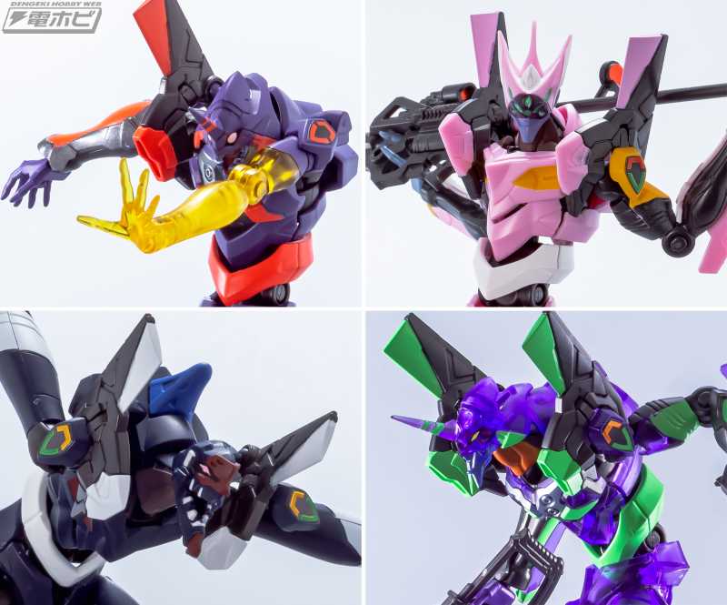 覚醒初号機、3号機、8号機αに加えてスペシャル仕様のクリアカラー初