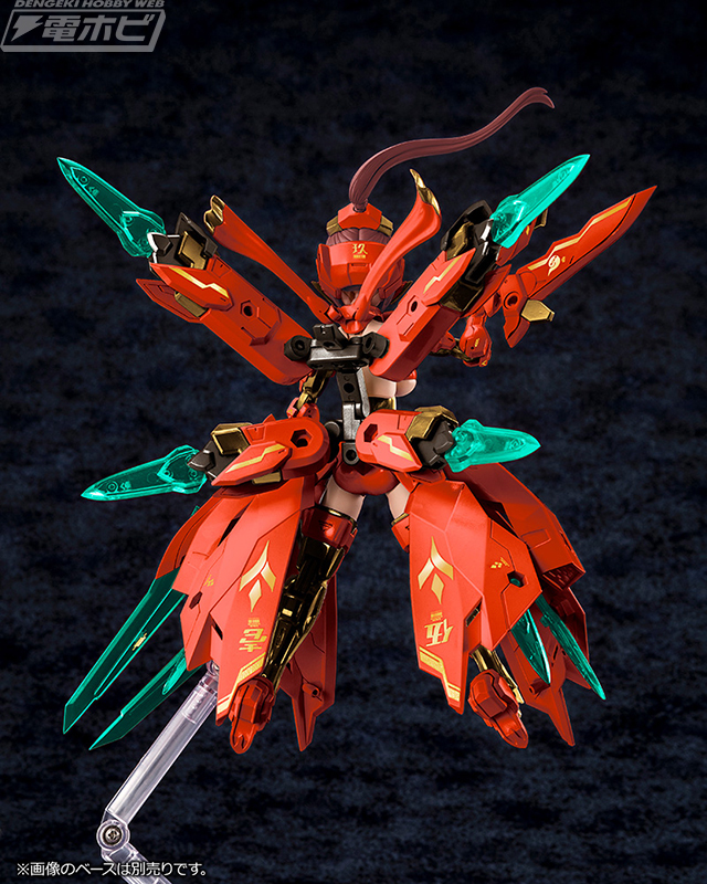 メガミデバイス』朱羅 九尾が新規成型色＆パーツ追加でプラモデル化