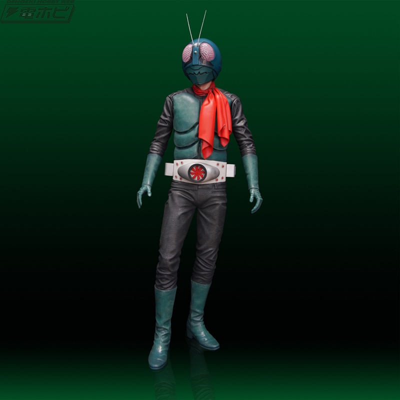 海洋堂のメガソフビキットシリーズに「仮面ライダー1号」「仮面