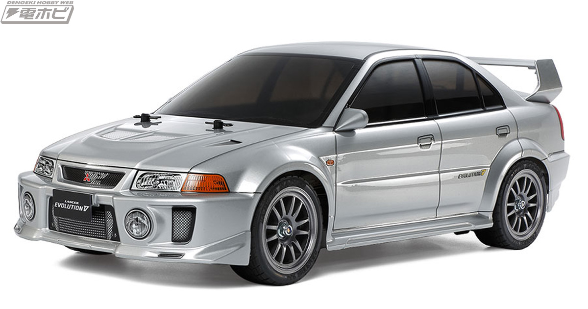 ワイドボディの5代目「ランエボ」が電動RCカーで登場！タミヤから