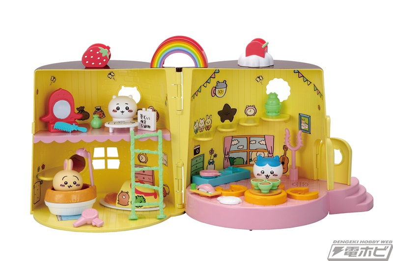ちいかわたちや付属のアイテムを置くとセリフが流れる！ドールハウス