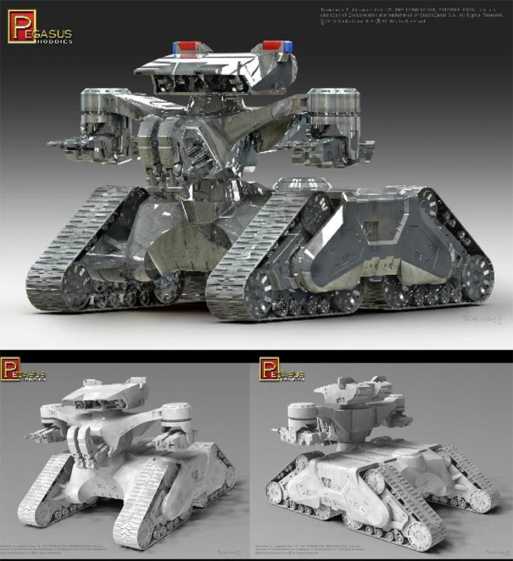 Terminator 2 Hunter Killer Tank--1:32 scale model kit - 9015