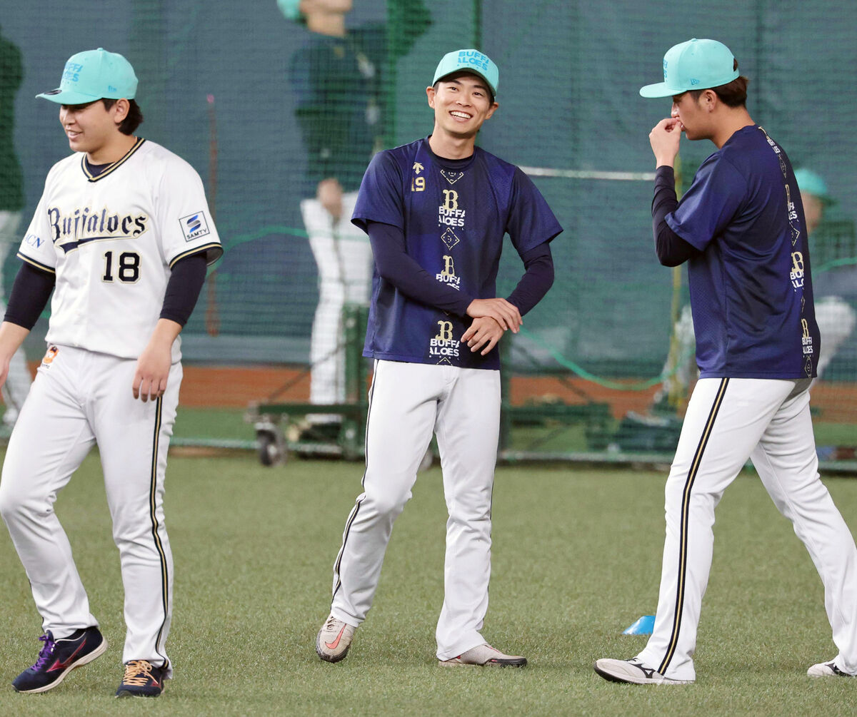 オリックス】山岡泰輔が笑顔の今季初1軍昇格 「よろしく、って感じで