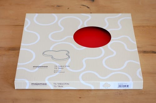 取扱い終了】フィンランド/majamoo/マヤムー/白樺のトレー/レッド