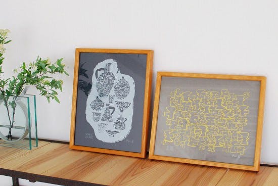 取扱い終了】BIRDS' WORDSポスター専用の額縁(32cm×26cm) - 北欧