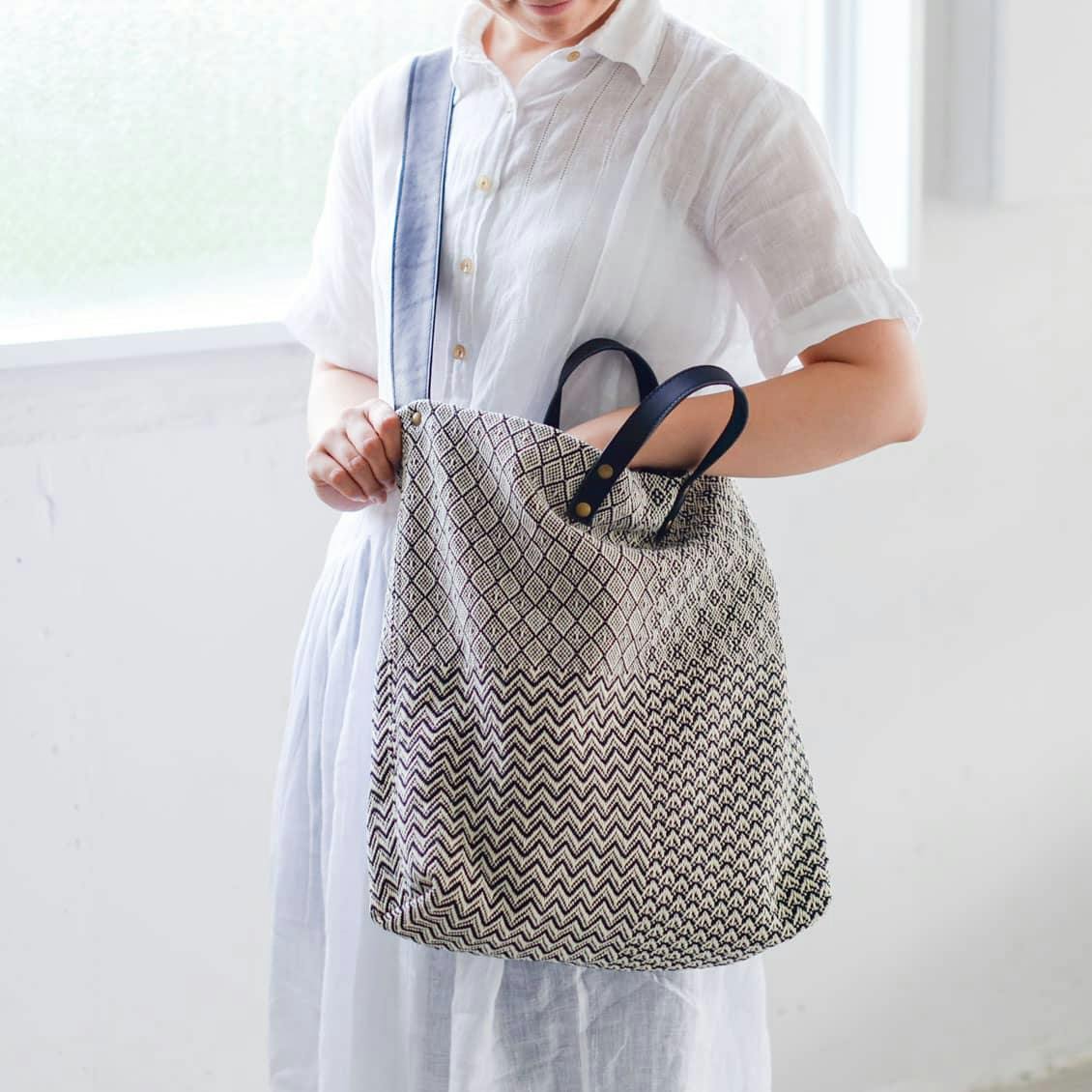 trois temps/トロワトン/手織り2WAYバッグ - 北欧、暮らしの道具店