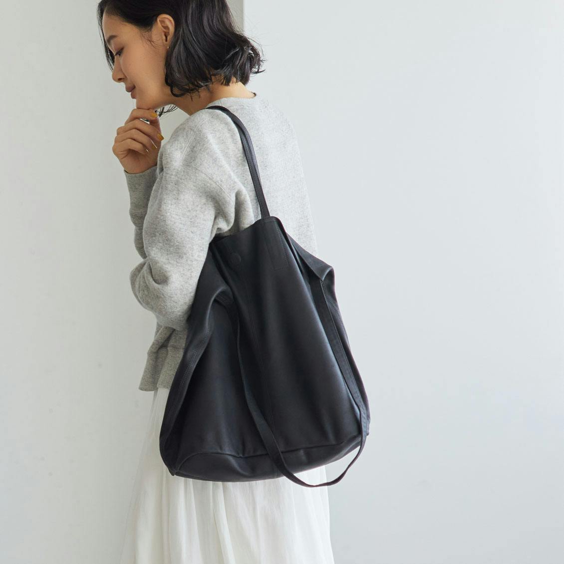 Morphée / モルフェ / ゴートレザーバッグ（Lサイズ） - 北欧、暮らし