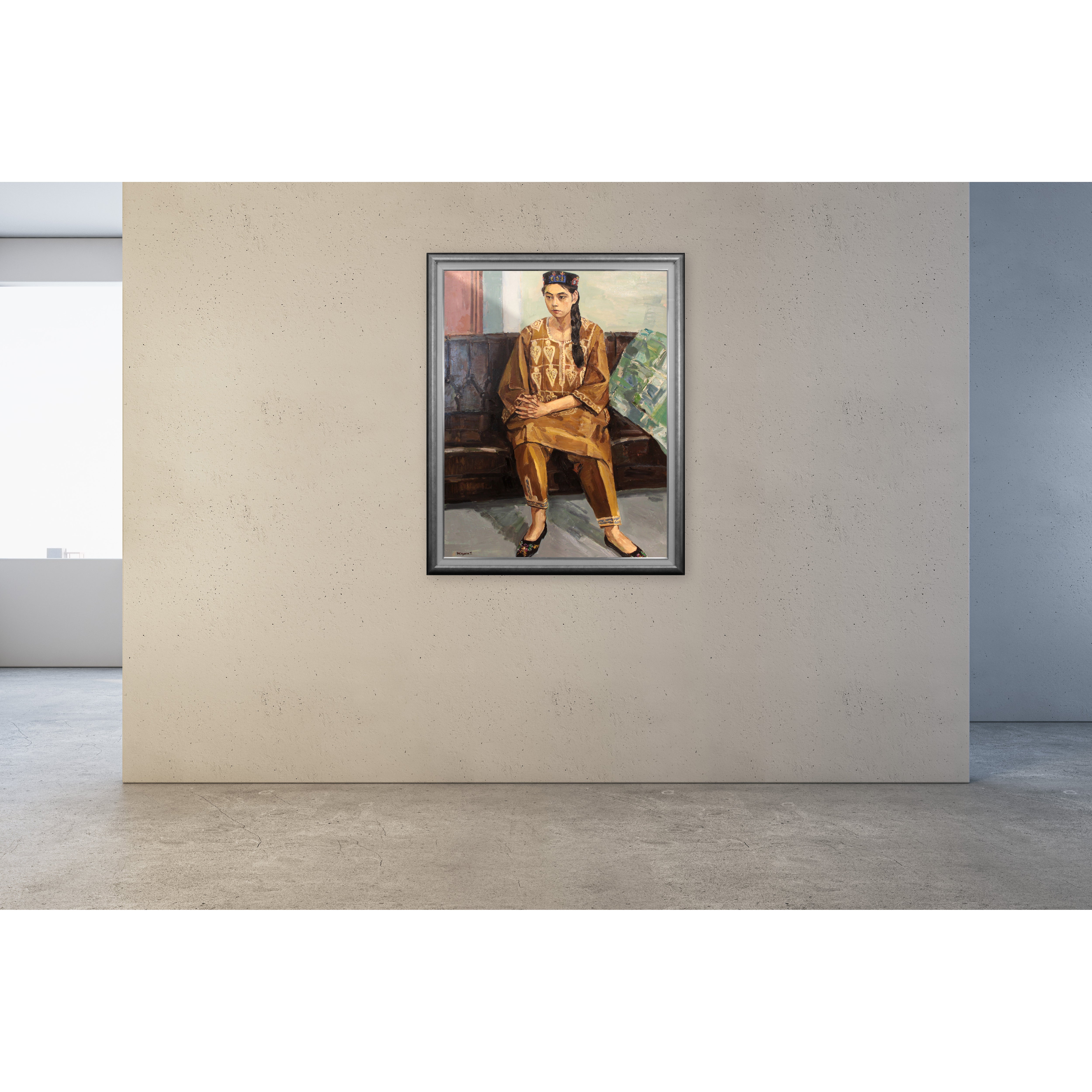 豊田 満 『民族衣装の女』 油彩画 - 北海道画廊