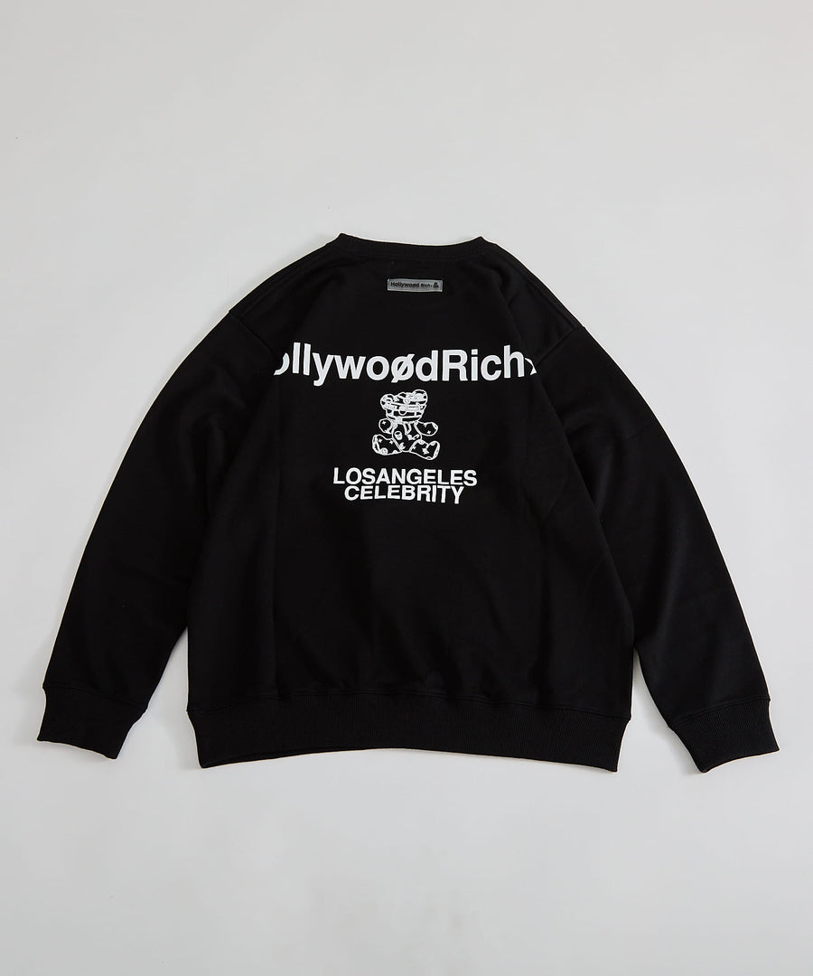 Wハートさがら刺繍トレーナー / Hollywood Rich. & (ハリウッドリッチ