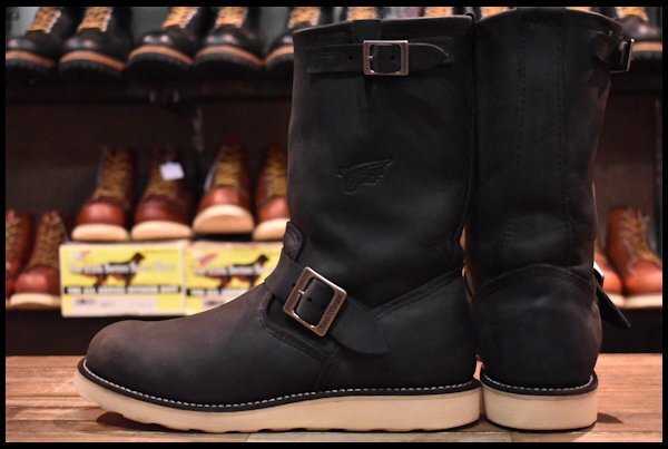 8.5D 良品 09年】レッドウィング 2974 エンジニア ヌバック 黒