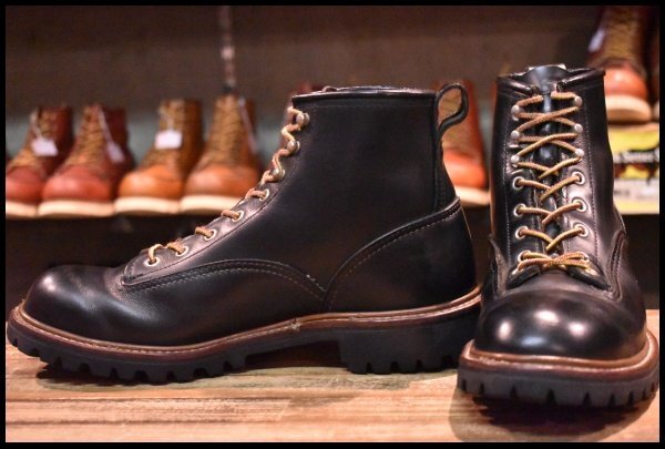 8.5D 良品 10年】レッドウィング 2934 ラインマン 黒 ブラッククローム