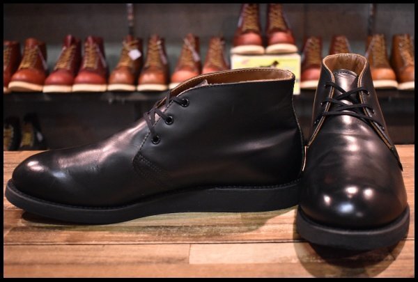 11D 美品 16年】レッドウィング 9196 ポストマン チャッカ 黒 ブラック