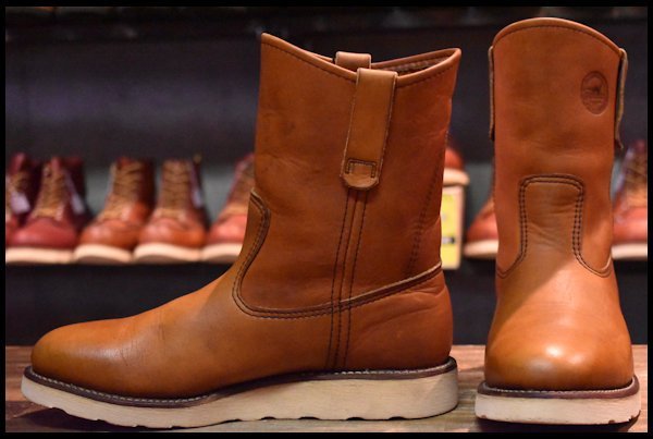 8D 良品 緑犬タグ 犬刻印 97年】レッドウィング 866 ペコス 茶