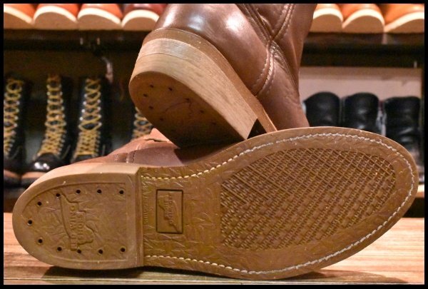 7.5D 良品 旧羽タグ 95年】レッドウィング 1155 ペコス 茶 ブラウン