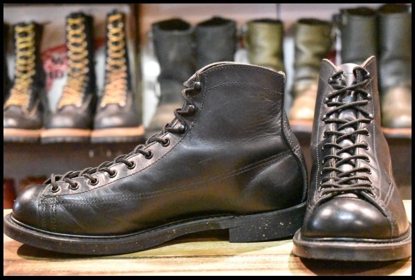 8D 良品 15年】レッドウィング 2995 ワイドパネル ラインマン 黒