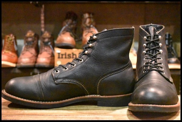 11D 良品 11年】レッドウィング 8114 アイアンレンジ 黒 ブラック