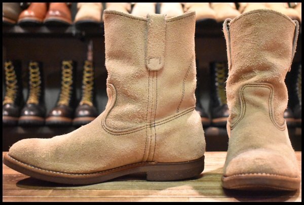 8.5E 良品 旧羽タグ】レッドウィング 1188 スエード ペコス タン