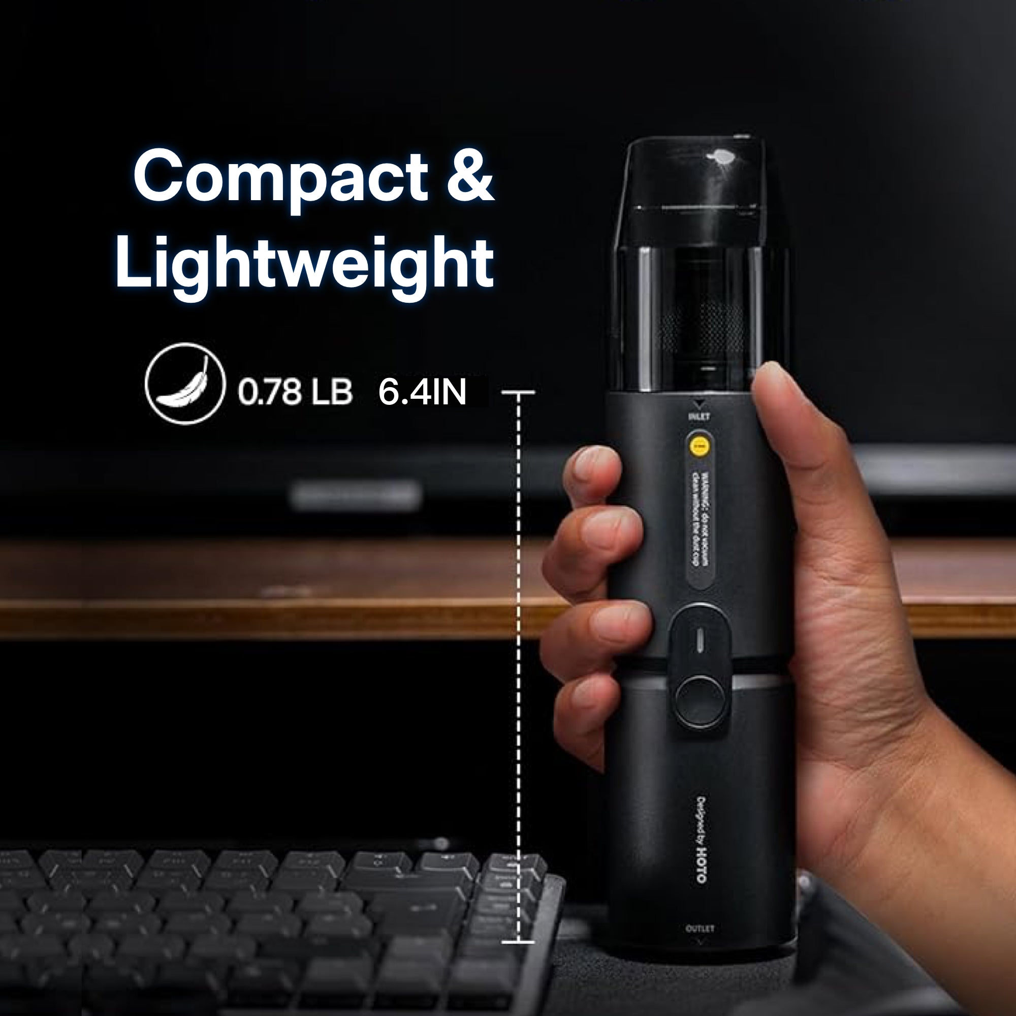 HOTO Cordless Electric Air Duster & Vacuum