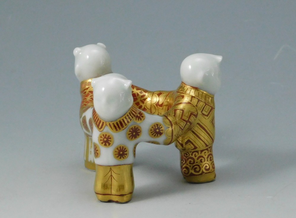 五代 真葛香斎 金ラン三人形 蓋置 | いとう鳳凰堂古美術店