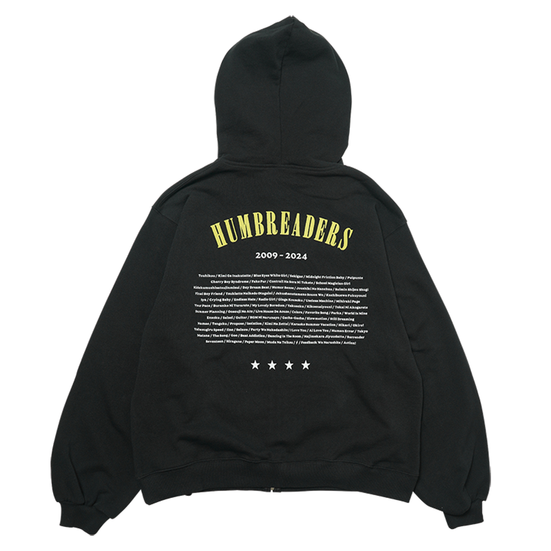 15周年ZIPパーカー 〈All Songs〉［ブラック］ | ハンブレッダーズ