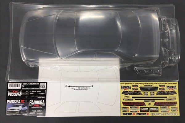 パンドラRC トヨタ マークⅡ JZX100 1/10電動RCカー用未塗装ボディ