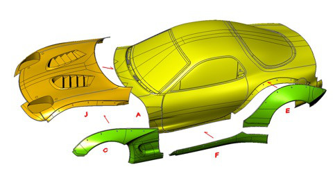 アディクション MAZDA RX-7 FD3S ROCKET BUNNY RCボディー | 鉄道模型