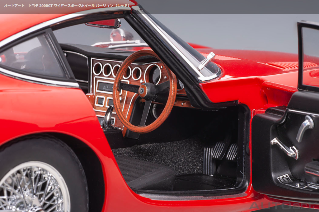 1/18 トヨタ 2000GT ワイヤースポークホイールバージョン レッド