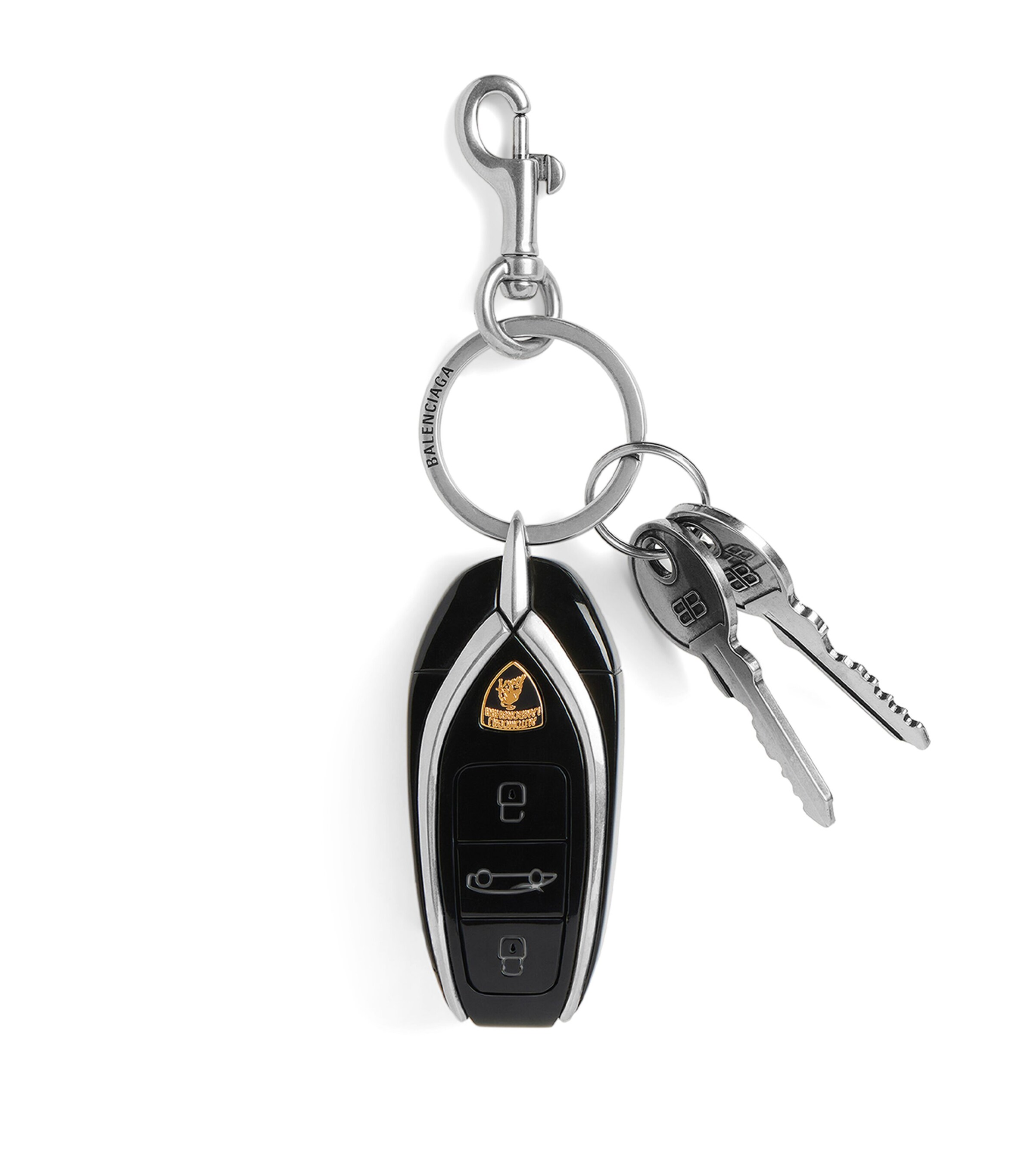 Balenciaga Black x Lamborghini Car Key Charm Keyring | Harrods US