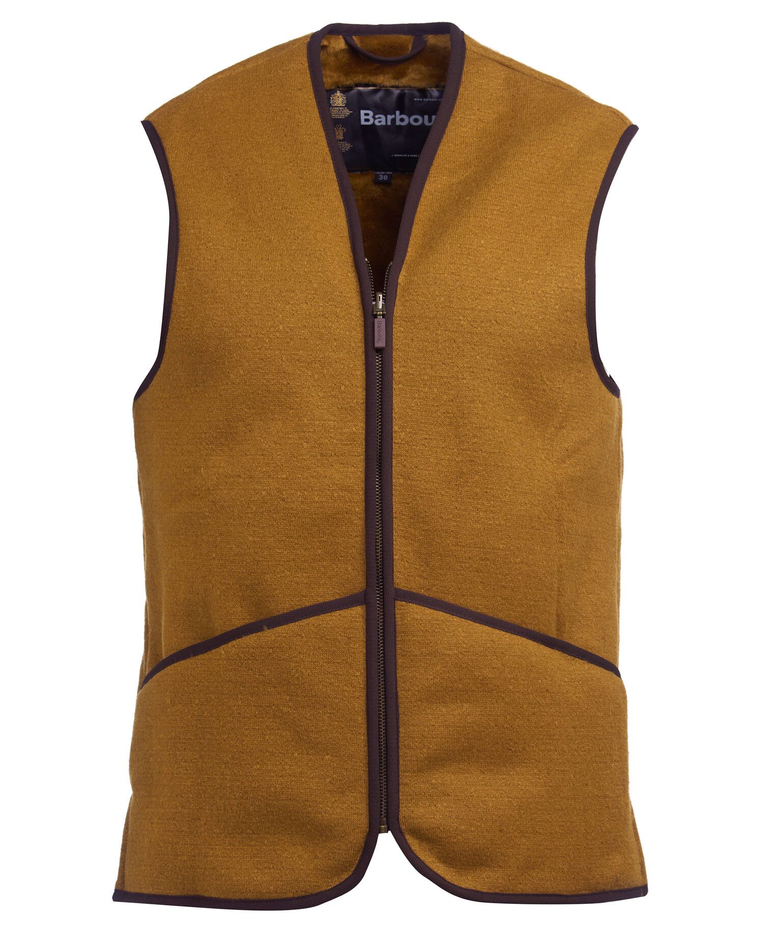 Barbour Warm Pile Waistcoat/Zip-In Liner - Brown - Hunting Europe