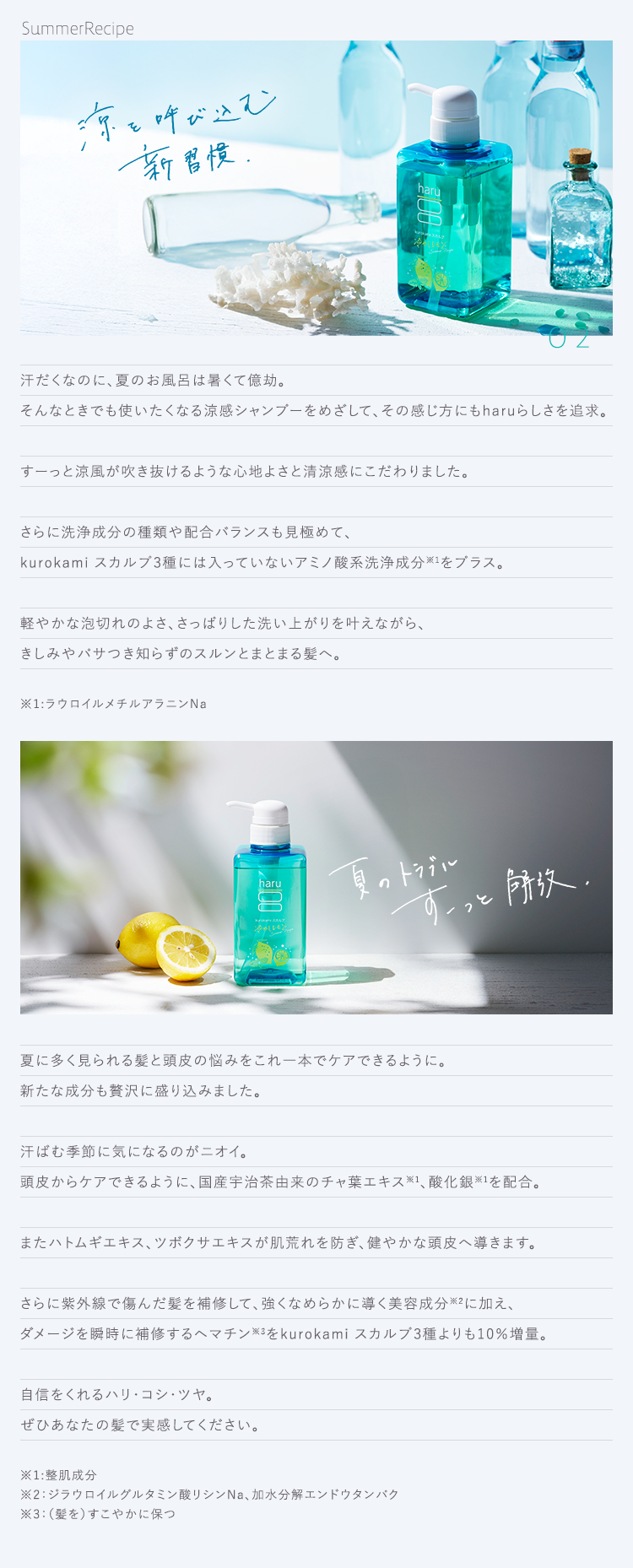 サマーレシピのこだわり｜【公式】haru オンラインショップ