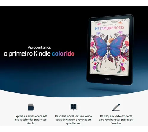Kindle Tela Colorida! Signature 16gb Colorsoft Preto | Frete grátis