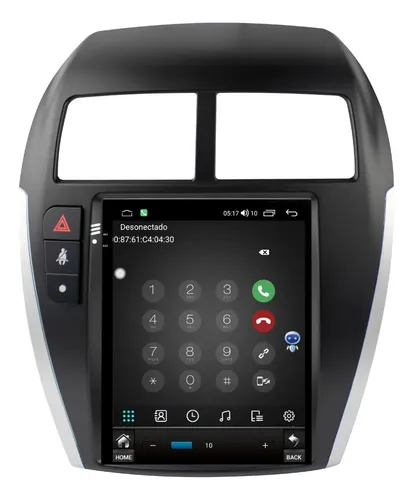 Multimídia Tesla Adak Pro Mitsubishi Asx 4ram 64gb 4g 9.7' Preto
